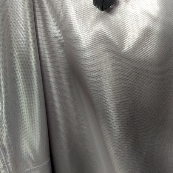 George Grey Hooded Rain Jacket Coat Zippered Adjustable Cuffs Medium Polyester - Picture 11 of 13